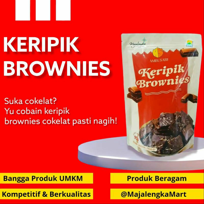 

KERIPIK BROWNIES Cemilan kekinian produk lokal Majalengka