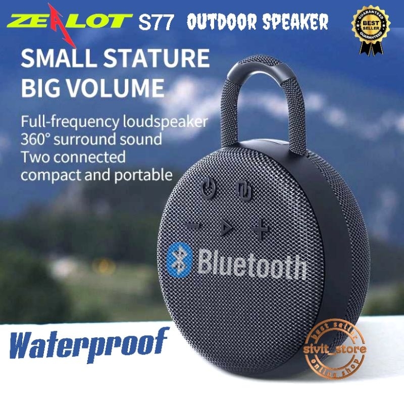 ZEALOT Original Speaker Outdoor Waterproof Portabel Wireless Bluetooth 5.0 - S77