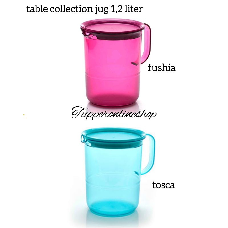 table collection jug tupperware / teko tupperware kristal