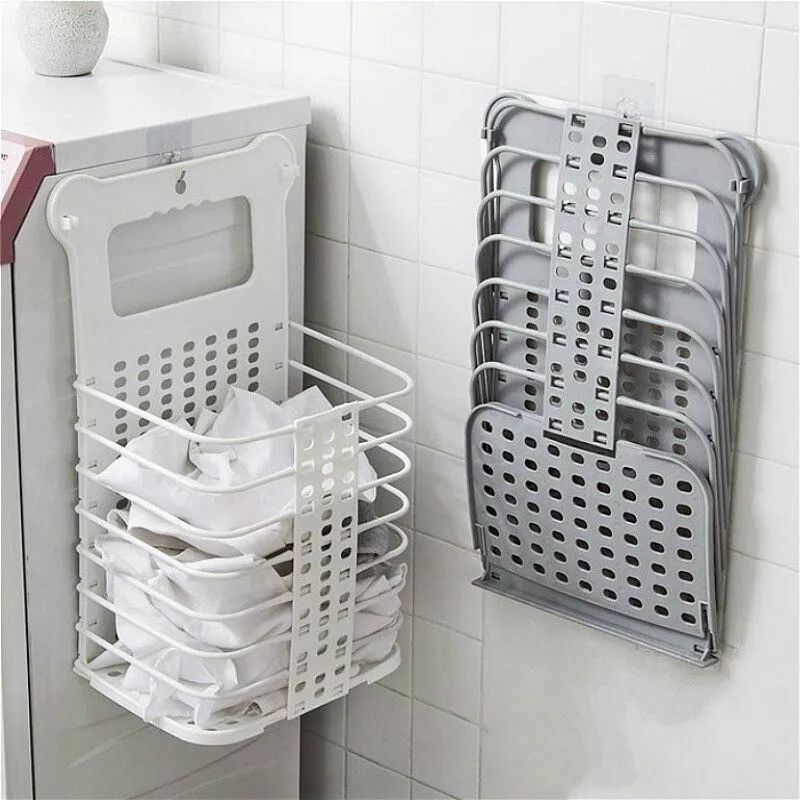 A2 KERANJANG LAUNDRY LIPAT Tempel Dinding Tempat Kain kotor