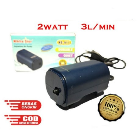 Mesin Gelembung Aerator Silent Versi Kedap Suara untuk Aquarium - Hemat Listrik dan Tanpa Bising