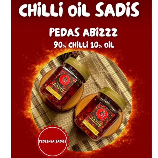 

Chilli Oil Sadis 90% Chilli 10% Oil / 150 ml