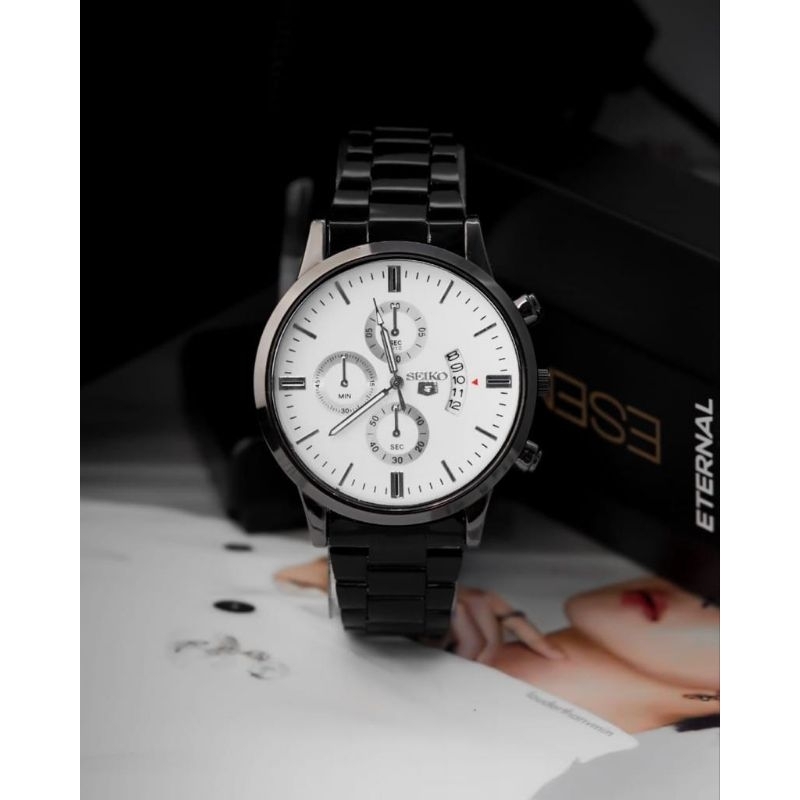 Jam Tangan Mewah Seik Tanggal Aktif Strap Stainless Steel Model Terbaru Mewah Elegant