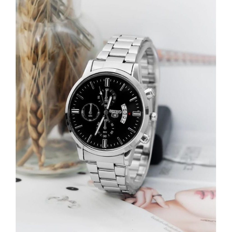 Jam Tangan Mewah Seik Tanggal Aktif Strap Stainless Steel Model Terbaru Mewah Elegant