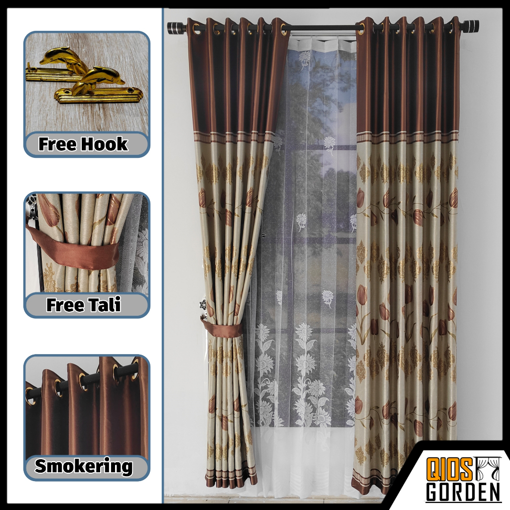 gorden pintu jendela kamar tidur ruang tamu minimalis