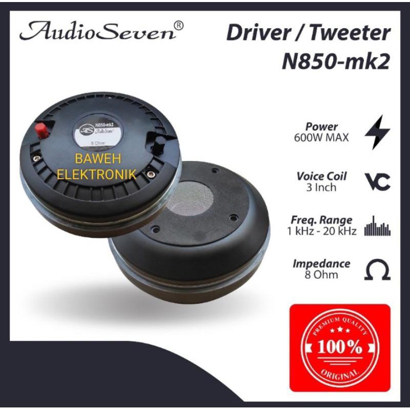 DRIVER TWEETER AUDIO SEVEN N850-MK2