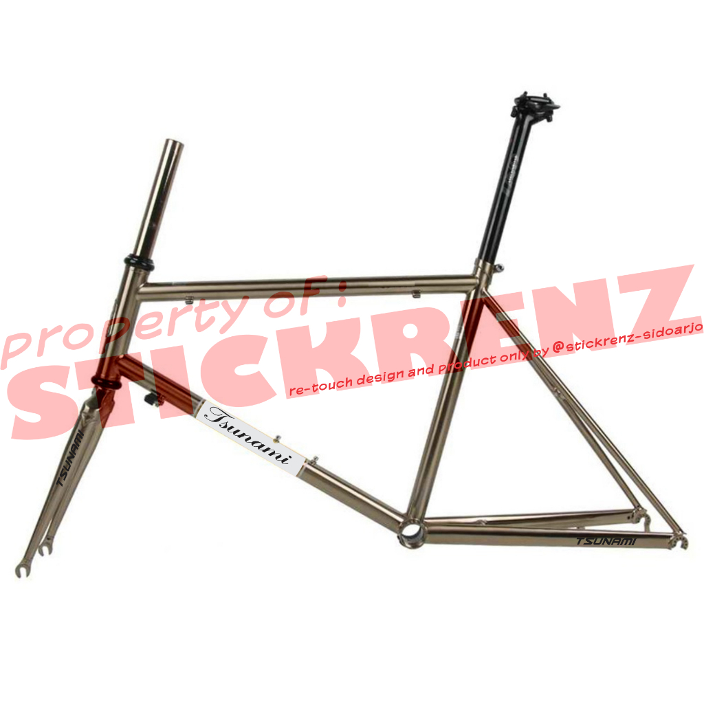 Cutting Sticker Stiker Frame Sepeda Minitrek Tsunami 01 Custom