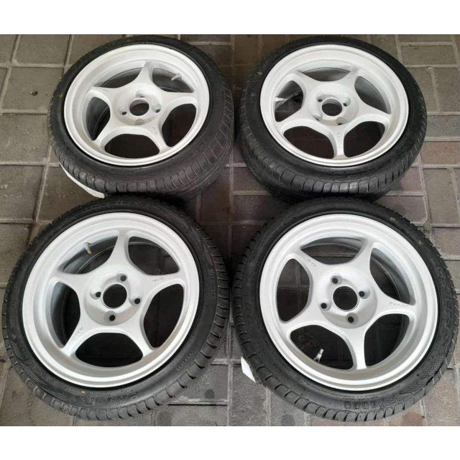 VELG MOBIL SECOND ENKEI TULANG RING 15  LEBAR 6,5 PCD 4X100 + BAN 195 45 R15