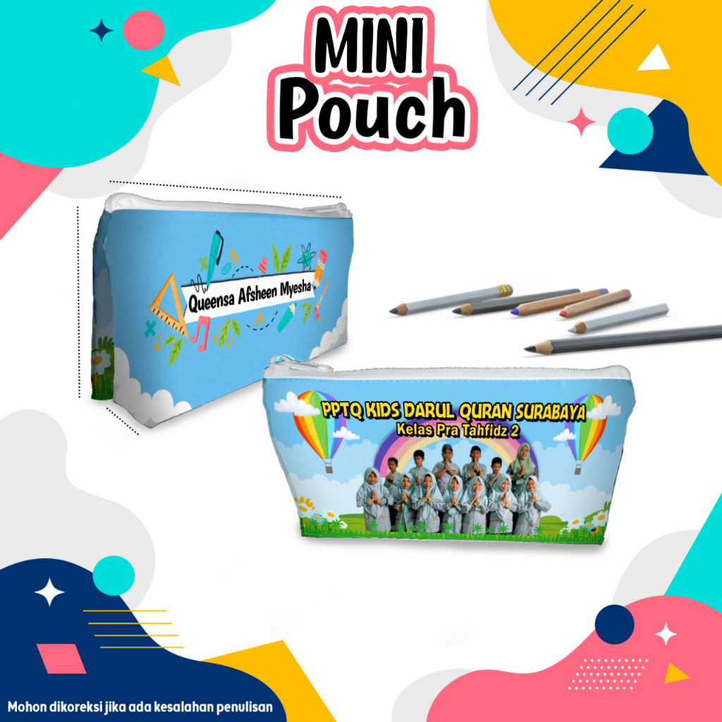 

tempat pensil custom pouch foto desain pernama