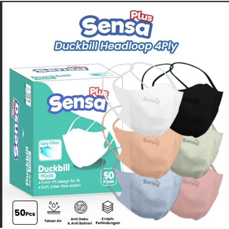 Masker Duckbil sensa hijab Plus isi 50 pcs