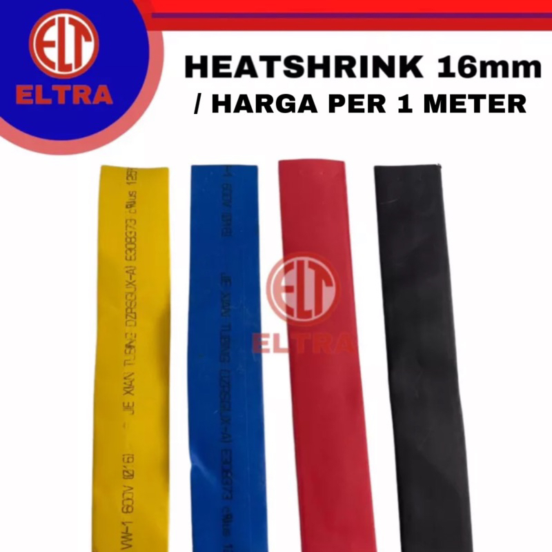 HEATSHRINK 16mm WARNA WARNI LENGKAP ECER, isolasi bakar, selongsong bakar