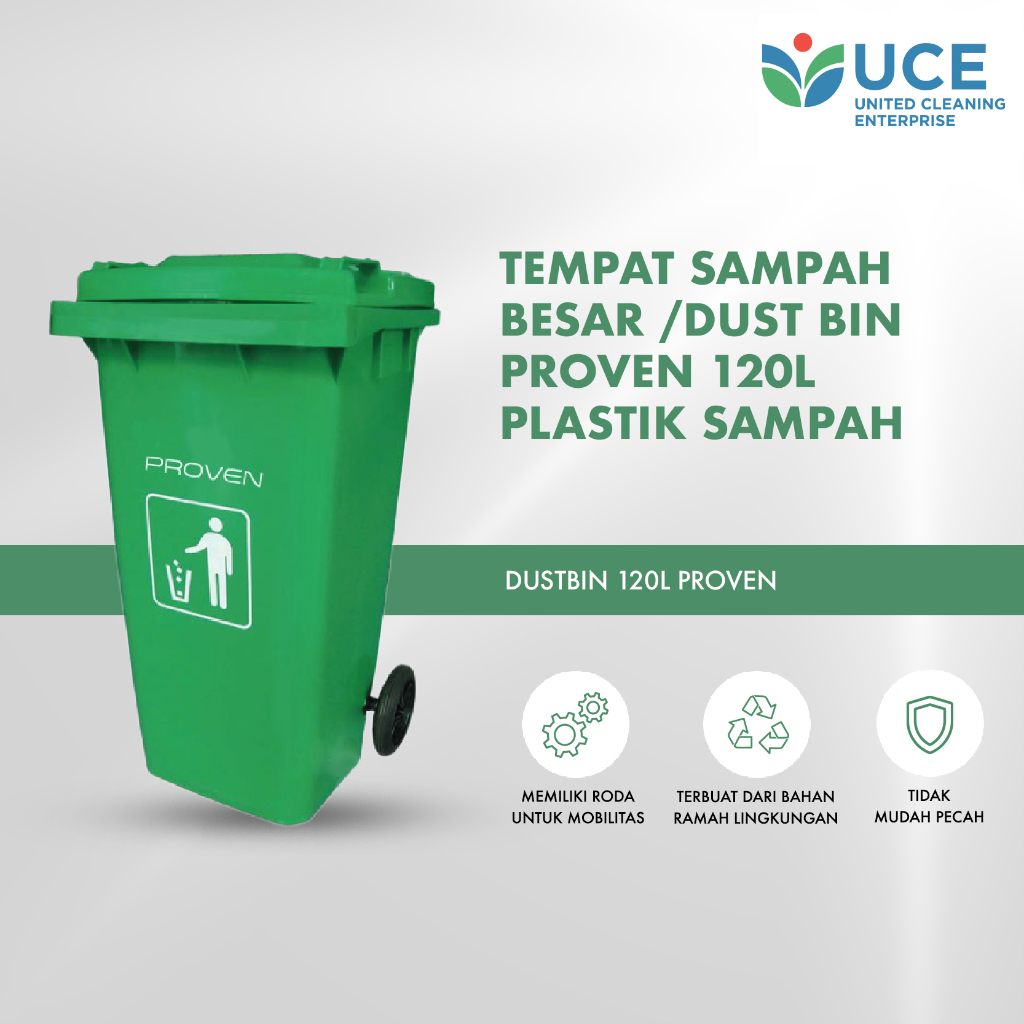 PROVEN Tempat Sampah Besar /Dust Bin 120L PLastik Sampah