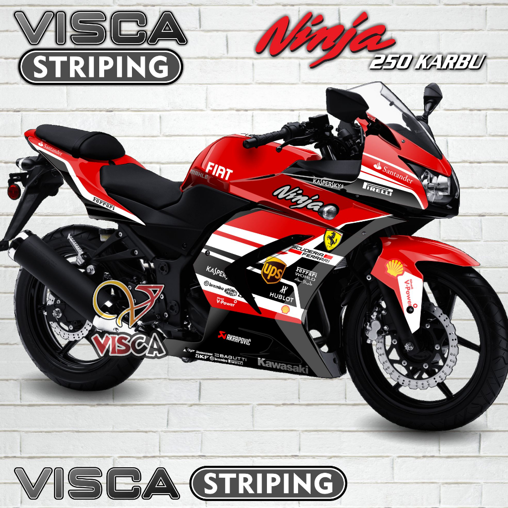 Decal Ninja 250 Karbu Full Body - Stiker Ninja 250 Karbu Full Body - Dekal Ninja 250 Karbu Full Body