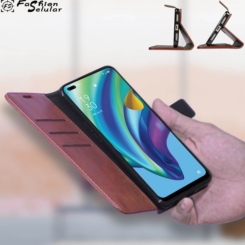 FS Bluemoon Flip Cover Kulit Leather Case Samsung J6 2018 J6+ J7 J7+ J7 2016 J8 Case Flip Kulit Case