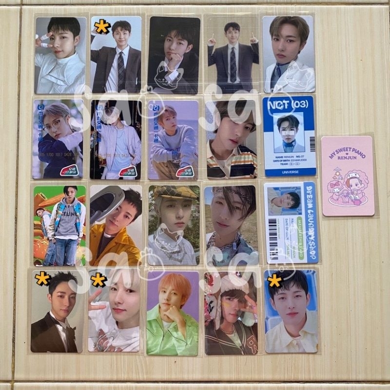 PC Photocard Renjun NCT DREAM Official Membership Laundry Transportation Card Selca SG21 SG23 Scratc