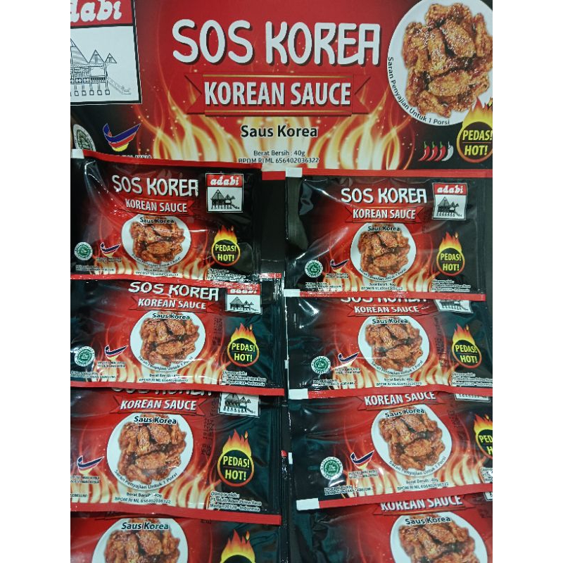 

adabi sos korea 40g saus korea adani saus ayam goreng korea 50gr