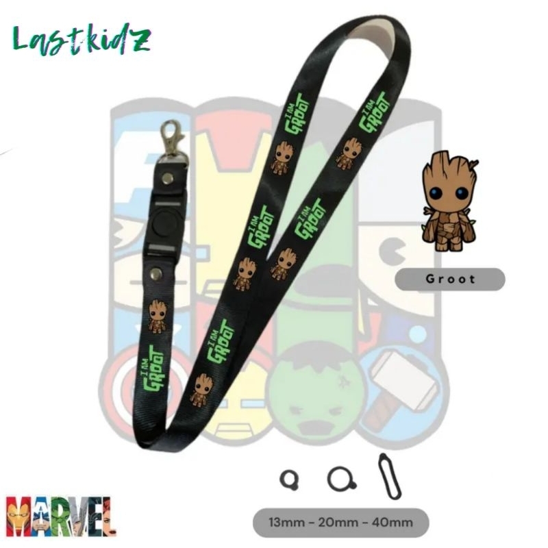 

Lanyard GROOT tali lanyard MARVEL super hero serial animasi gantungan kunci name tag id card kartu nama / lanyard podss vapee GROOT boneka kayu gantungan / bisa cod lanyard best seller lanyard hitam lanyard murah