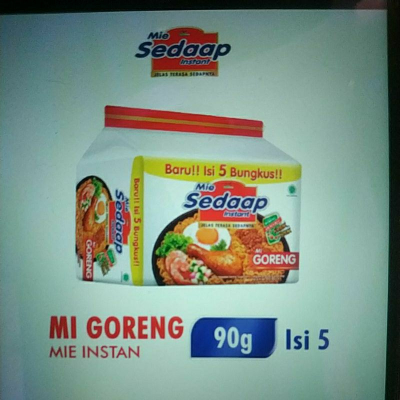 

mie sedaap instan Goreng isi 5 bag 90gr