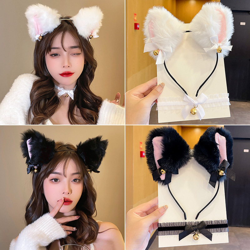 GUIREEN - Bando Kucing Anime Cosplay Viral Tiktok / Lonceng Nekomimi Jumbo / Bando Kucing Lonceng