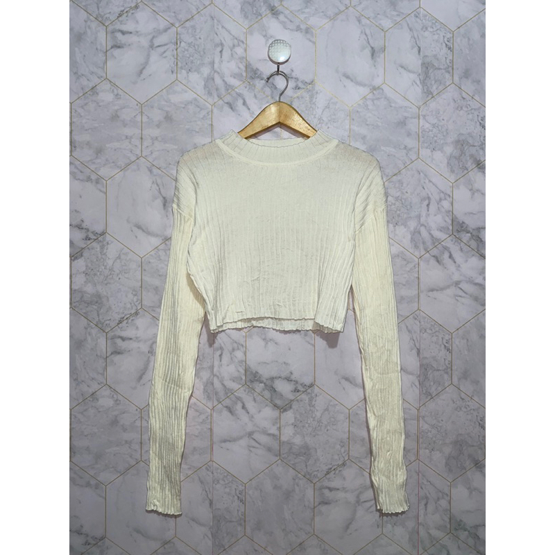 GRL crop rajut knitwear bw