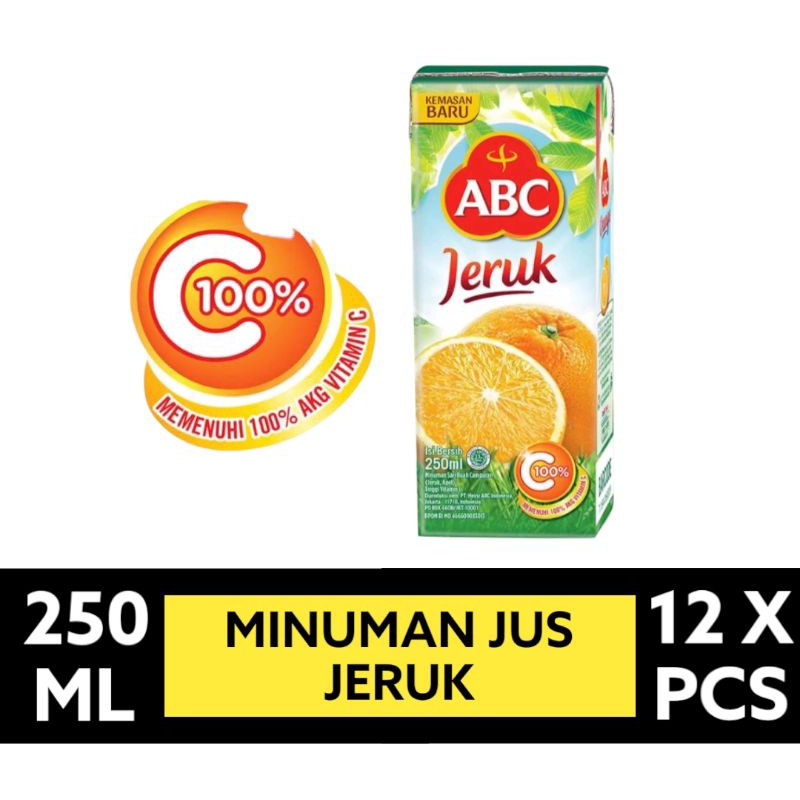 

ABC MINUMAN JUSS JERUK UKURAN 250ML ISI 12 PCS