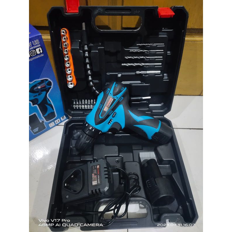 MESIN BOR CORDLESS FUJIYAMA BOR BATRAI CD9812L FUJIYAMA 12 VOLT