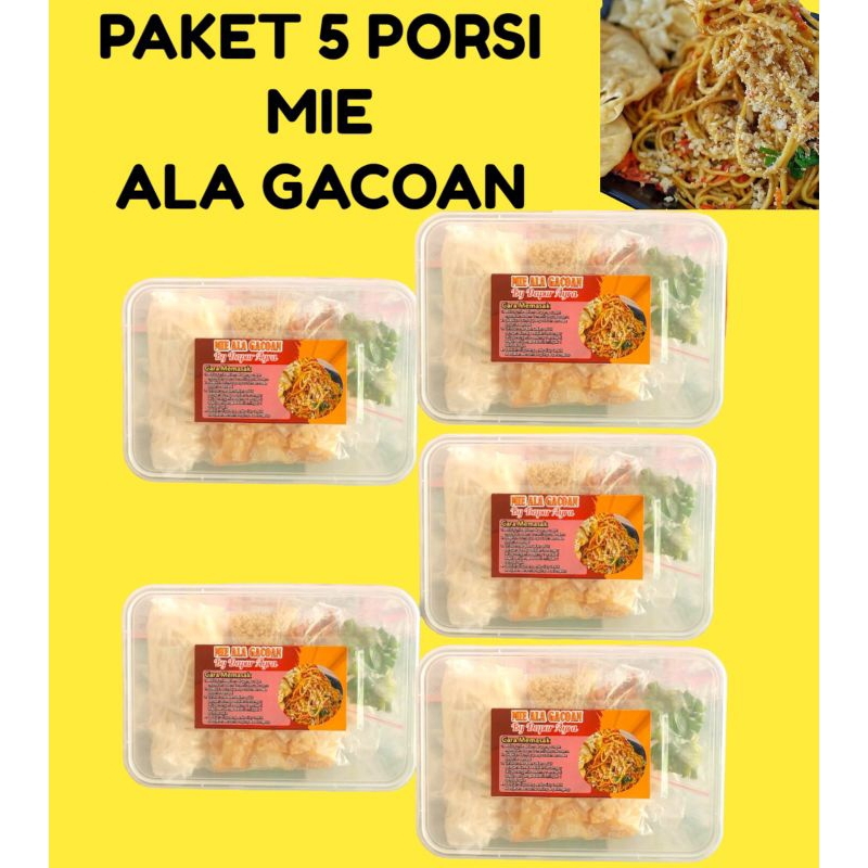 

PAKET 5 PORSI MIE ALA GACOAN FRESH & HALAL