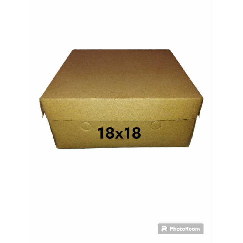 Kotak nasi lipat coklat laminasi/box nasi warna coklat bahan tebal 18x18