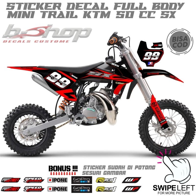 sticker decal mini trail KTM 50cc 5X sticker variasi motor mini trail