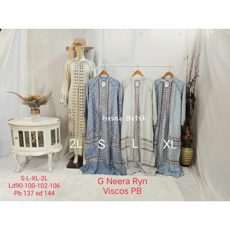 Gamis Luza (G. Neera Ryn VIscos PB) Batik Pekalongan