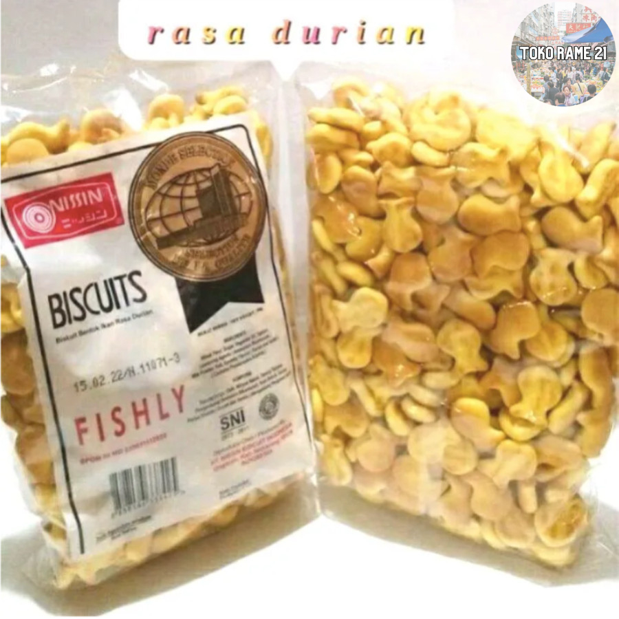 

Nissin Fishly Durian 300 gr Perpaduan Rasa Vanilla dan Durian Biskuit Kering Nissin