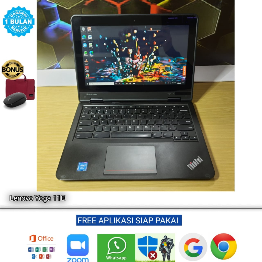 Laptop Lenovo Yoga 11e Intel Celeron Ram 4GB SSD 128GB Windows 10