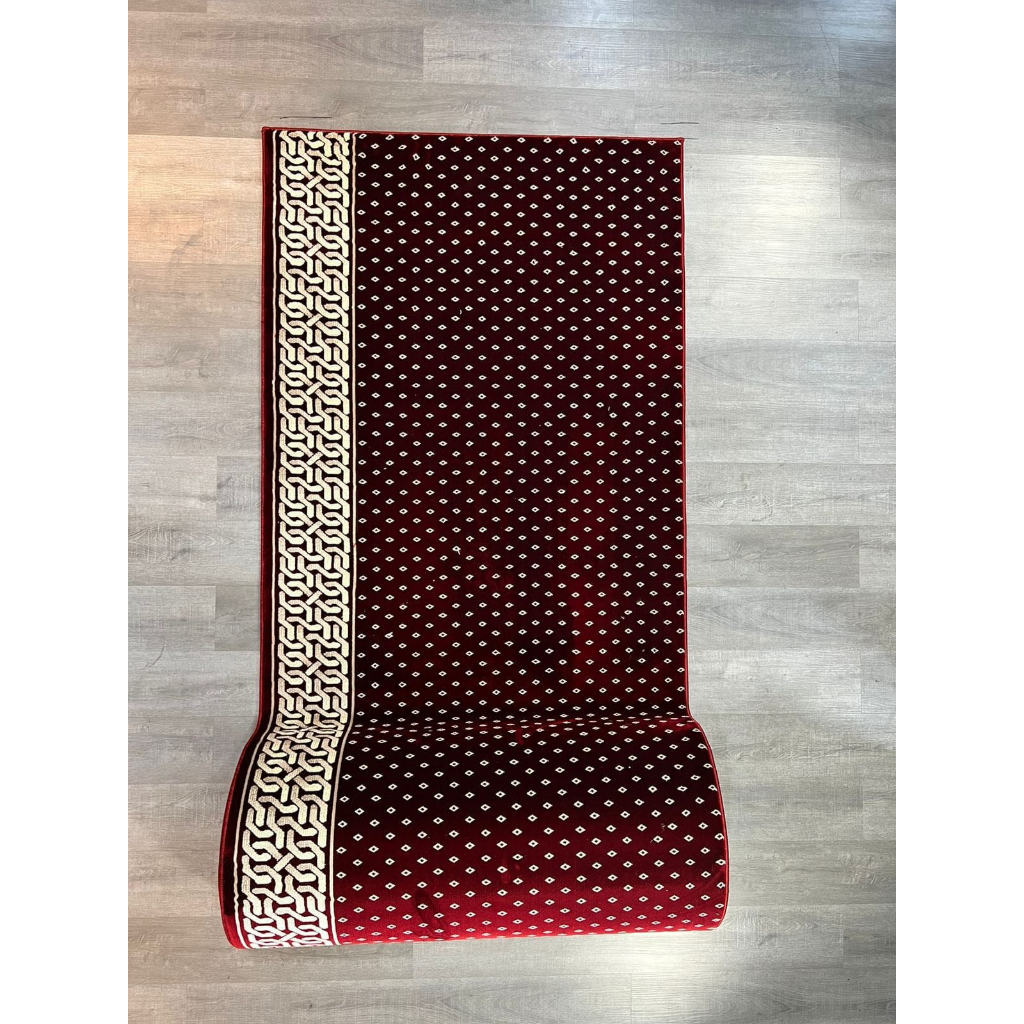 Karpet Masjid Import Turki Sajadah Mushola Per Roll Panjang 6 Meter motif Polos Bintik Meteran