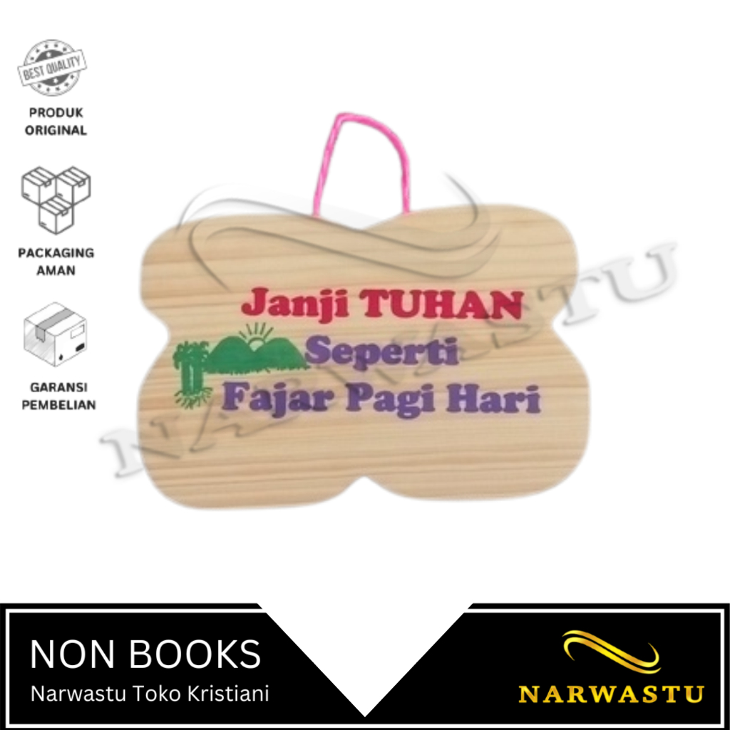Hiasan Dinding Kayu Rohani - Janji Tuhan - Tv005