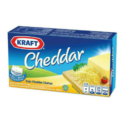 

KEJU KRAFT CHEDDAR 160 GRAM DUS KEJU OLAHAN