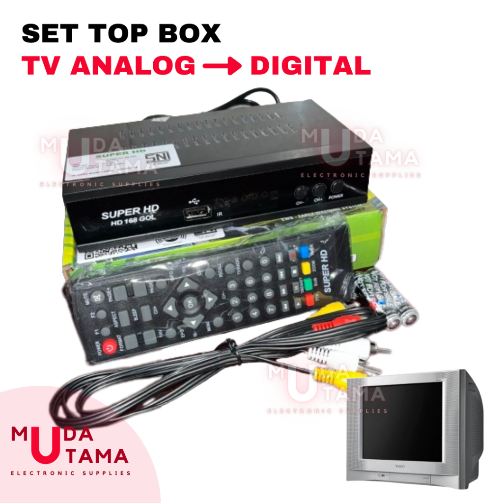 Konverter TV Analog ke Digital - Set Top Box TV Digital BAGUS - STB Digital - Siaran TV Digital