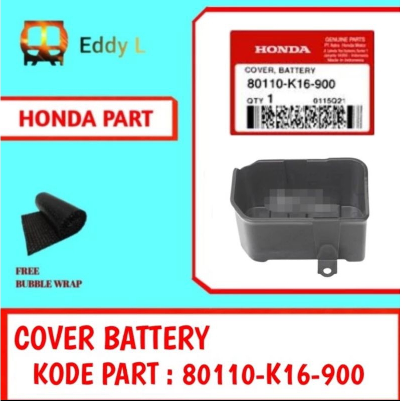 Tutup Accu/Cover Battery Scoopy Fi/Beat Fi (80110-K16-900)-AHM