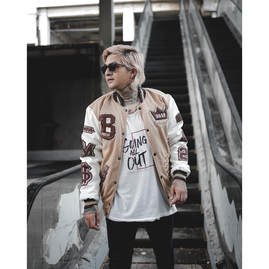 Livingspace | Jaket Varsity SleepCall  Mocca Leather Premium