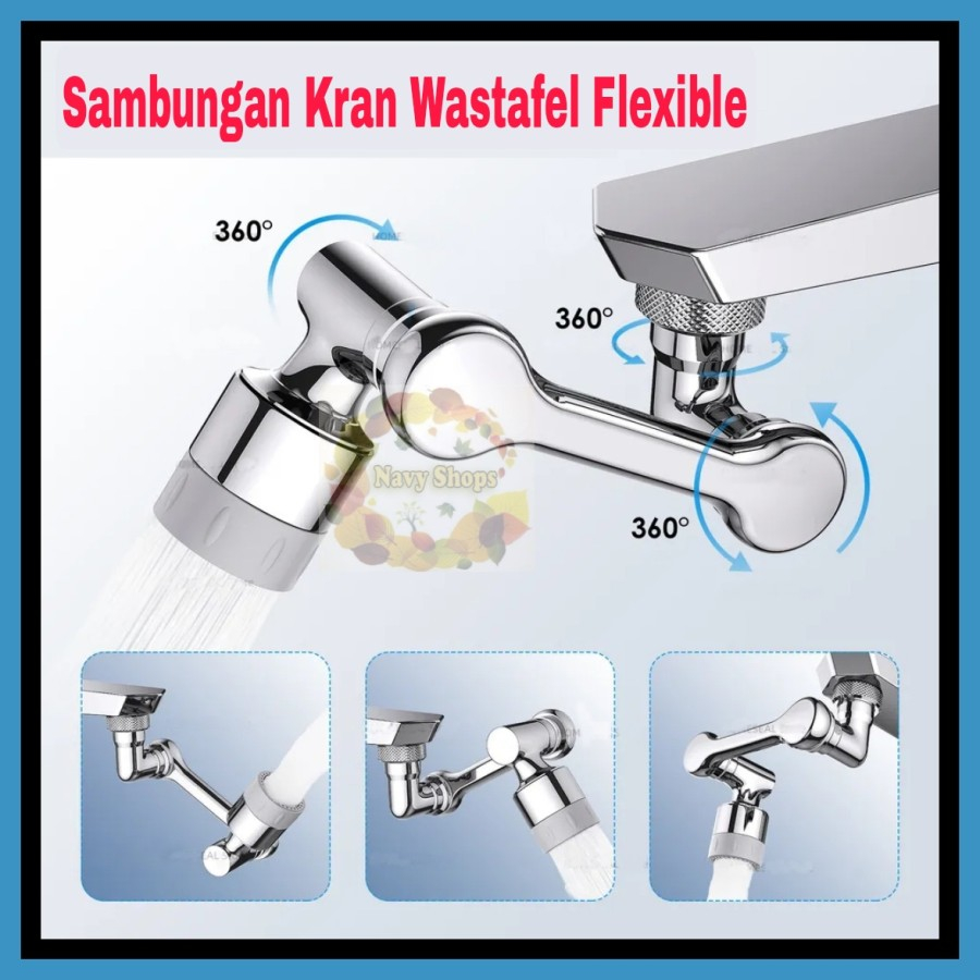 Extender Faucet Rotation 2 Mode Sambungan Kran Wastafel Rotary REF2