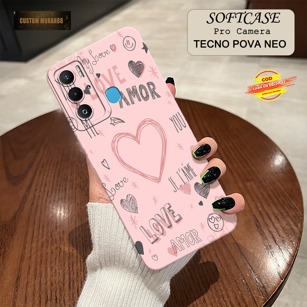 Case Tecno Pova Neo Terbaru - Fashion Case LOVE - Casing Hp Tecno Pova Neo - Softcase Pro Camera Tec