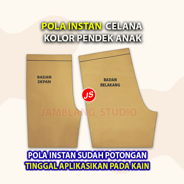 Partenzil Pola Celana Kolor Pendek Anak