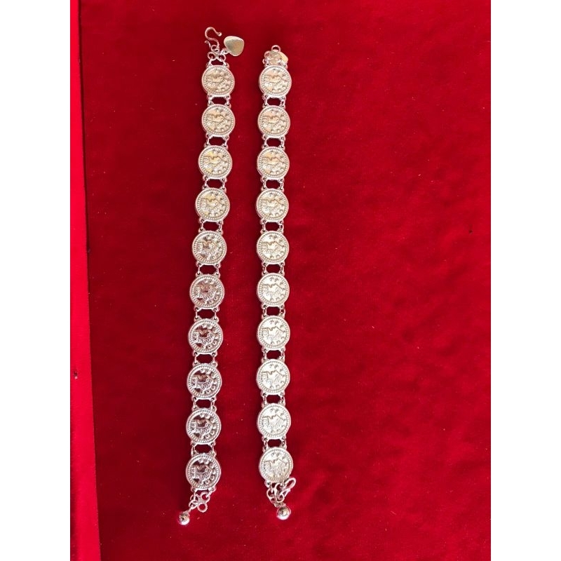 Gelang koin perak asli