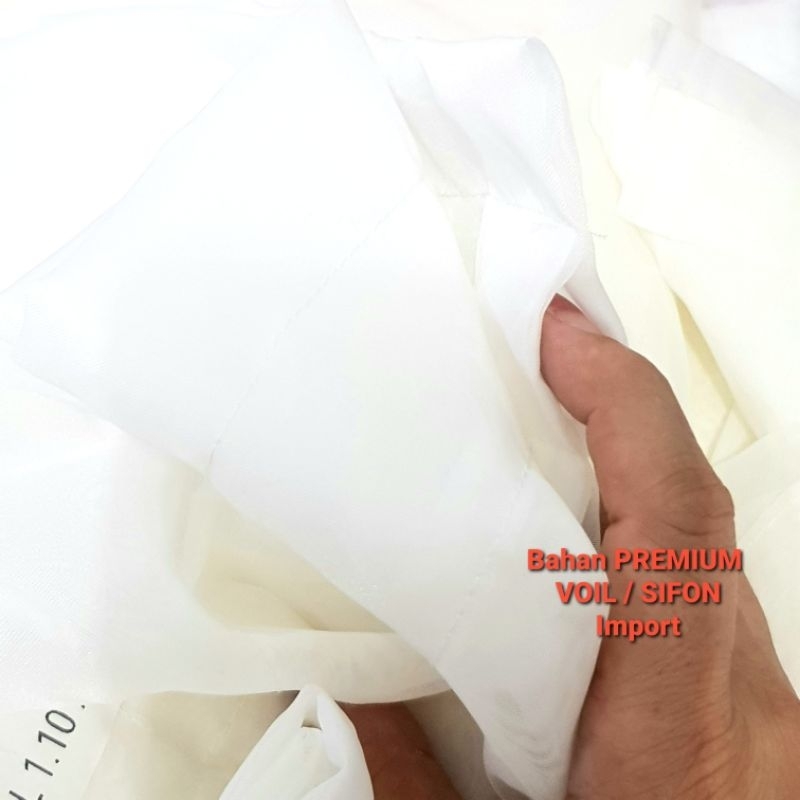 Vitrase Gorden Serut Voil Premium Import untuk Pintu / Etalase / Lubang Angin / Kolong Dapur