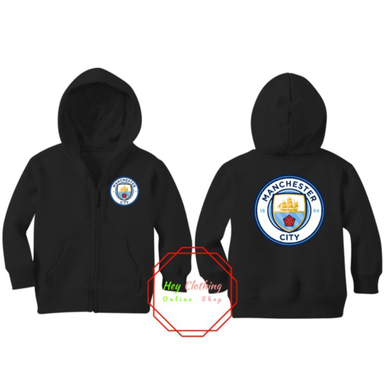 (BISA COD) JAKET SWEATER ZIPPER ANAK MANCHESTER CITY