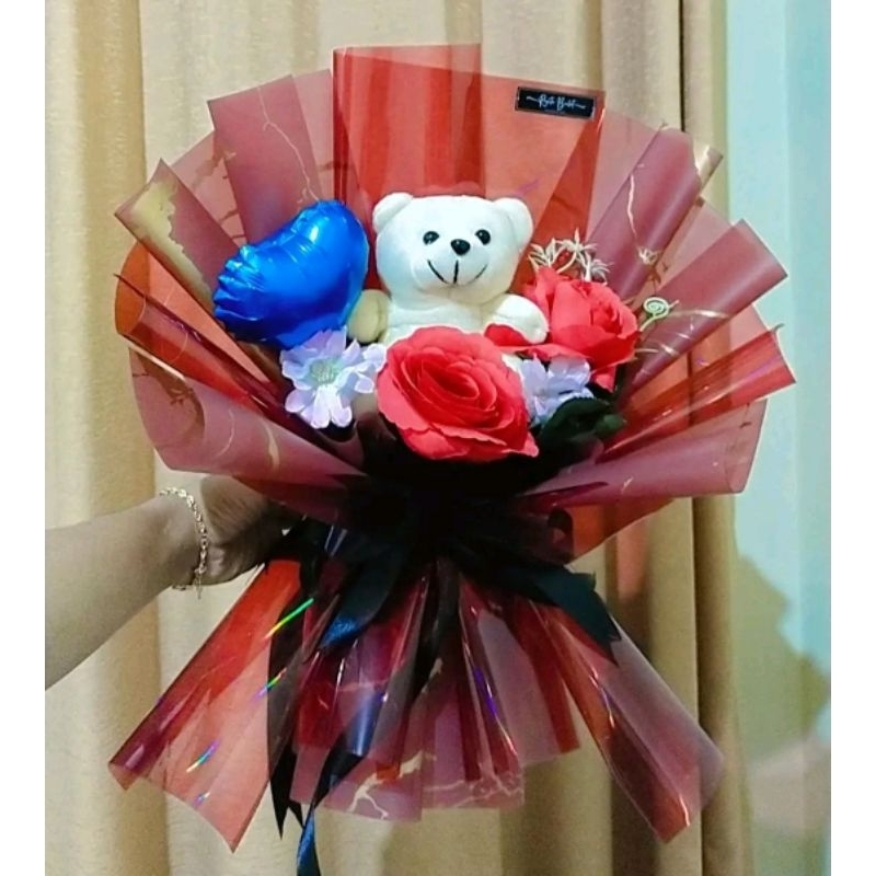 

buket boneka dan bunga
