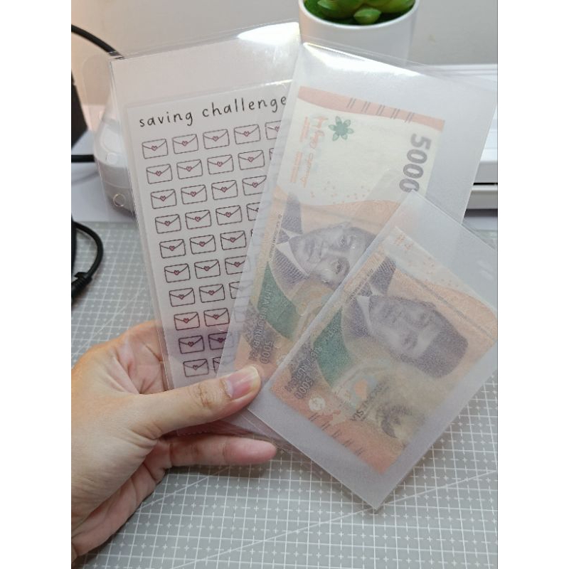 

Cash envelope vellum A6 dan A7 laminasi / laminating Polos