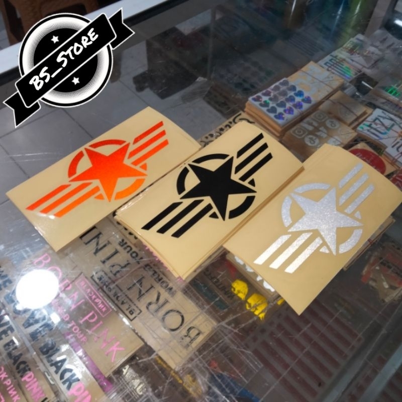 Sticker CUTTING US ARMY BINTANG SAYAP