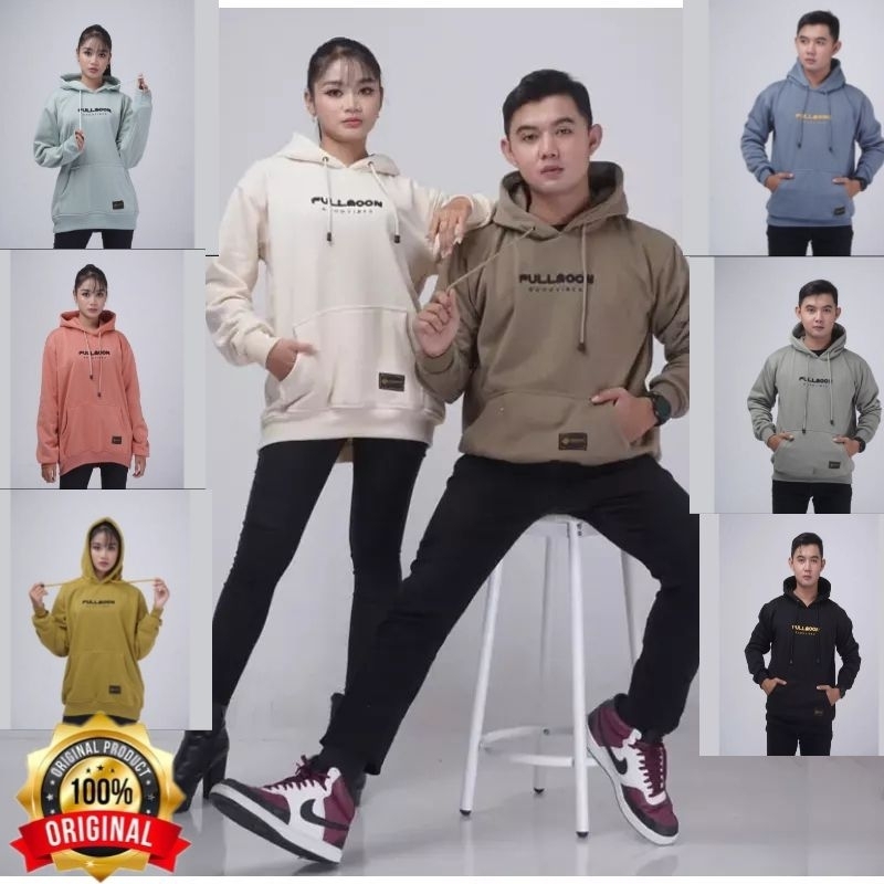 Hoodie Brand Bordir  FULLMOON Original Premium Unisex Pria&wanita