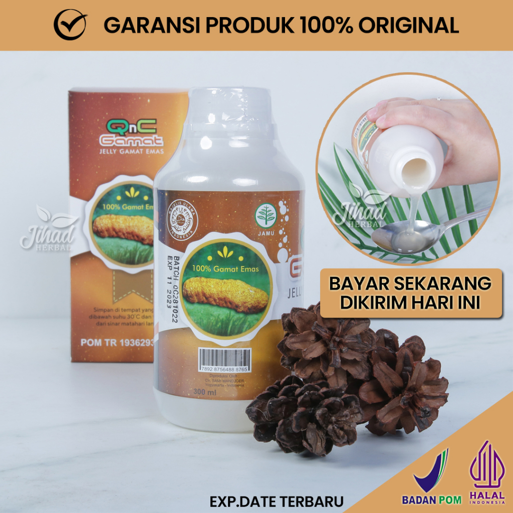 QnC Jelly Gamat Gold 100% Ekstrak Teripang Emas / Jeli Gamat / Jely Gamat / Q N C Gamat