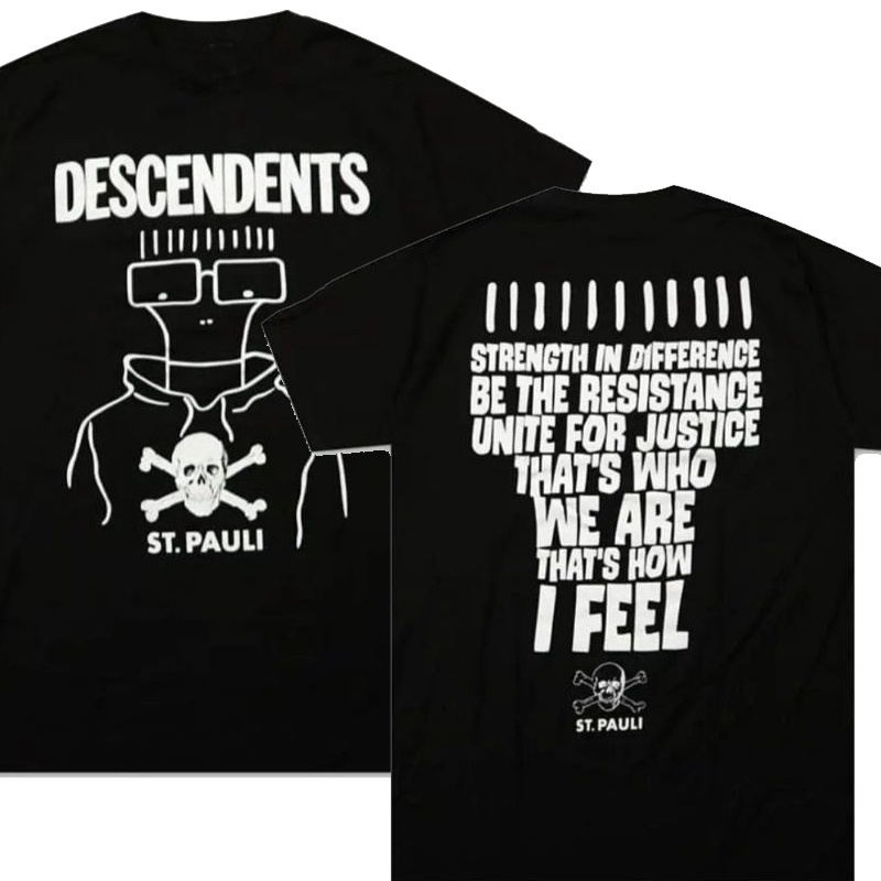 Kaos BAND TSHIRT DESCENDENTS X ST.PAULI Tshirt Unisex Casual Bahan Katun New 100% Cotton Tees